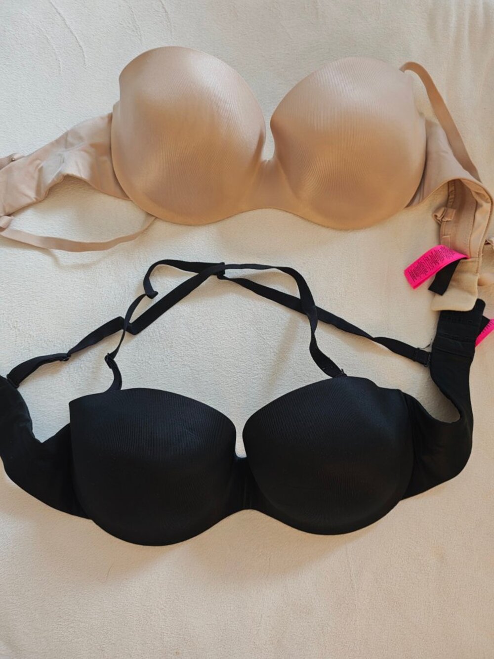 La Senza Strapless Bras 34D Black Nude Bundle of 2